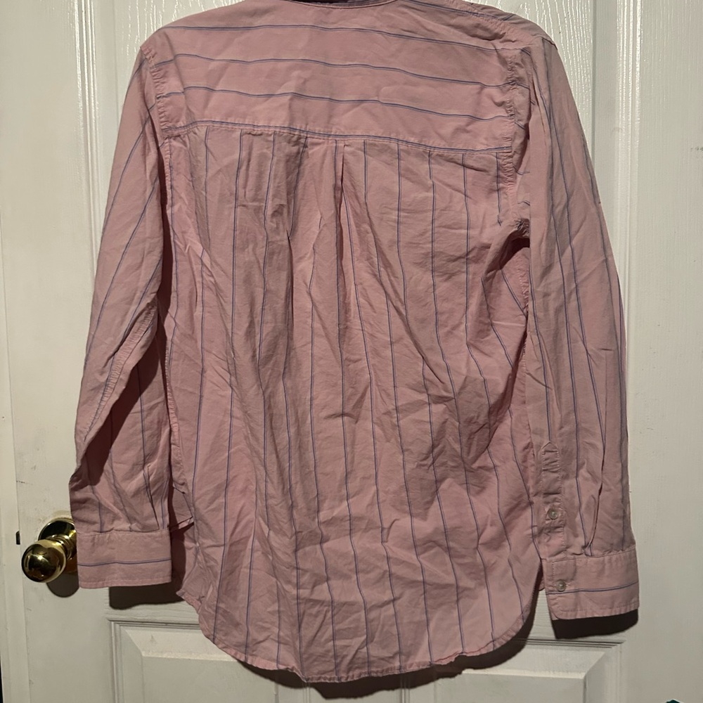 Universal Thread Pink Striped Button Down Shirt - Picture 3 of 3